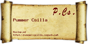 Pummer Csilla névjegykártya